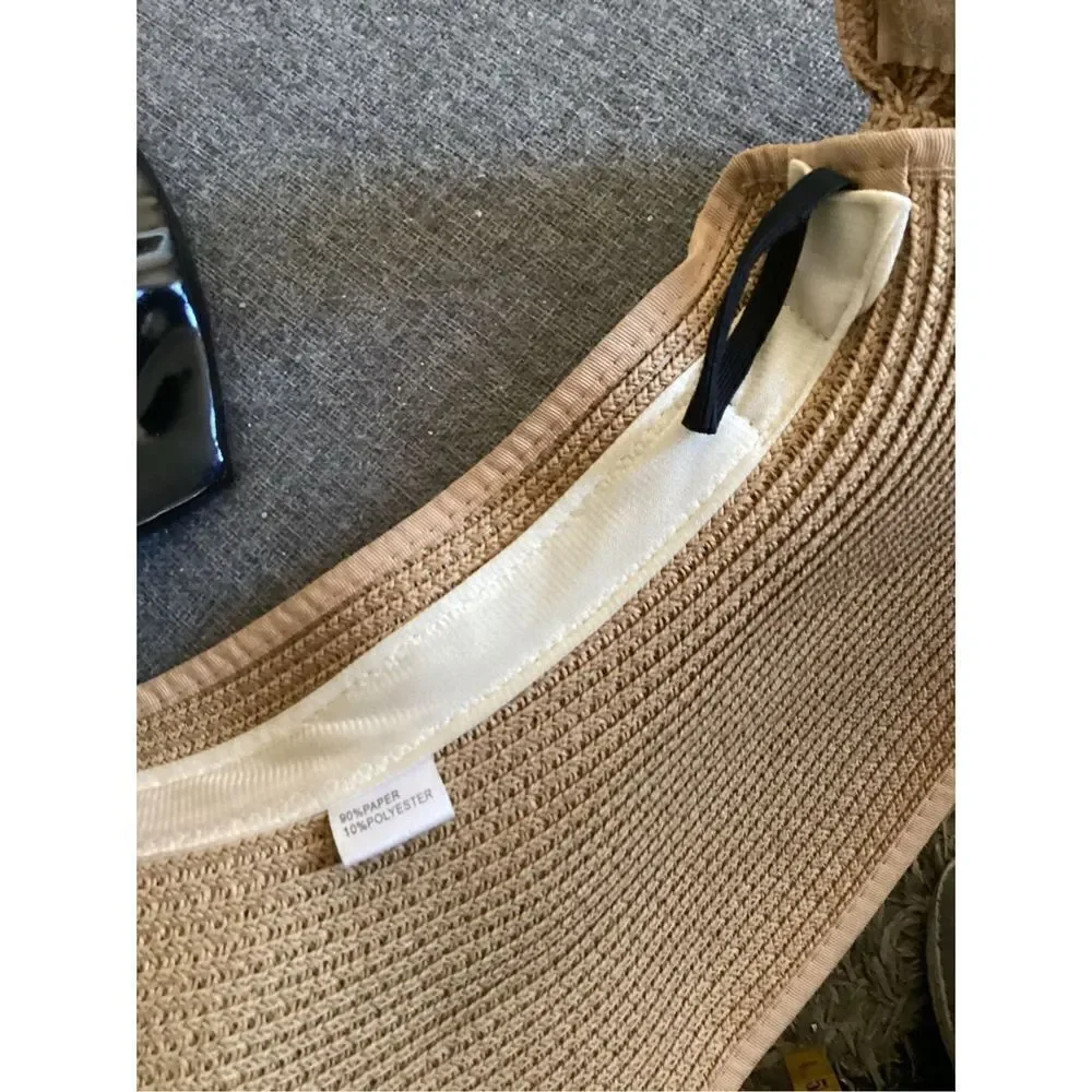 Bow Closure Roll Up Visor Hat